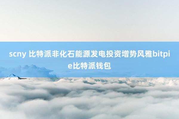 scny 比特派非化石能源发电投资增势风雅bitpie比特派钱包