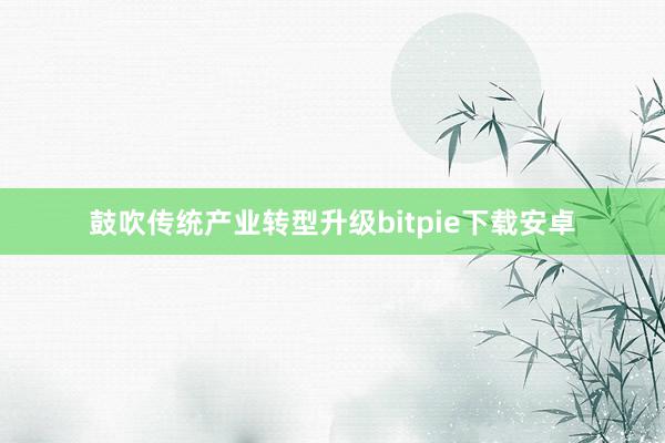 鼓吹传统产业转型升级bitpie下载安卓