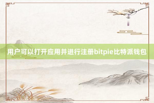 用户可以打开应用并进行注册bitpie比特派钱包