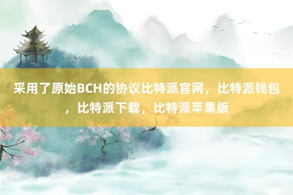 采用了原始BCH的协议比特派官网，比特派钱包，比特派下载，比特派苹果版