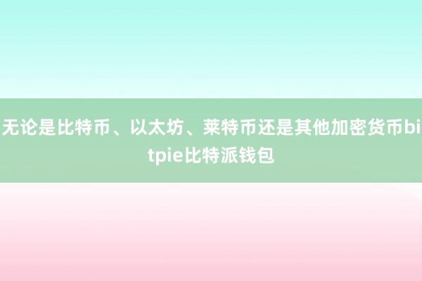 无论是比特币、以太坊、莱特币还是其他加密货币bitpie比特派钱包