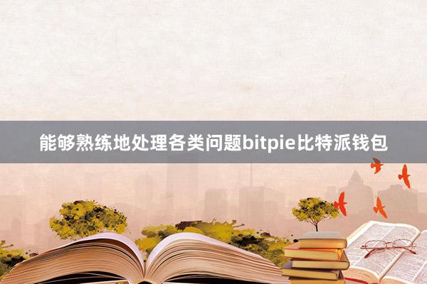 能够熟练地处理各类问题bitpie比特派钱包