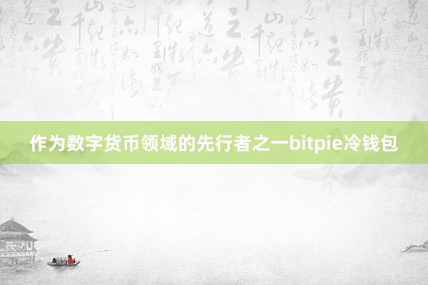 作为数字货币领域的先行者之一bitpie冷钱包