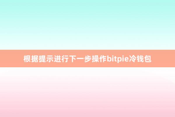 根据提示进行下一步操作bitpie冷钱包