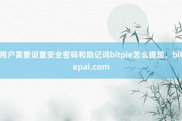 用户需要设置安全密码和助记词bitpie怎么提现，bitepai.com