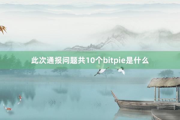 此次通报问题共10个bitpie是什么