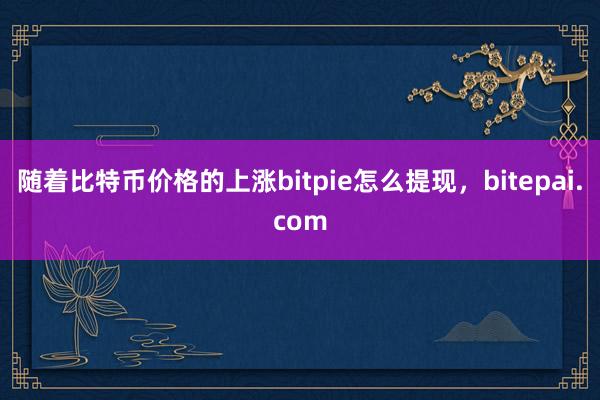 随着比特币价格的上涨bitpie怎么提现，bitepai.com