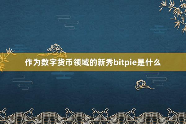 作为数字货币领域的新秀bitpie是什么