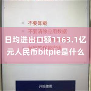 日均进出口额1163.1亿元人民币bitpie是什么