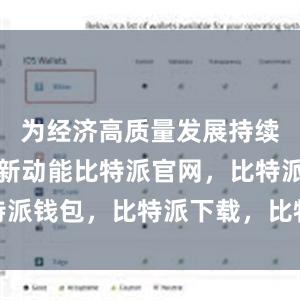 为经济高质量发展持续增添绿色新动能比特派官网，比特派钱包，比特派下载，比特派苹果版