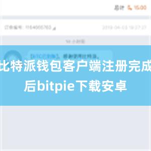 比特派钱包客户端注册完成后bitpie下载安卓