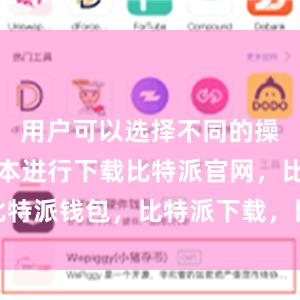 用户可以选择不同的操作系统版本进行下载比特派官网，比特派钱包，比特派下载，比特派苹果版