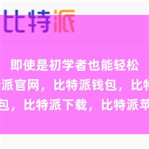 即使是初学者也能轻松上手比特派官网，比特派钱包，比特派下载，比特派苹果版