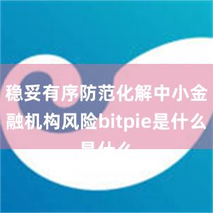 稳妥有序防范化解中小金融机构风险bitpie是什么