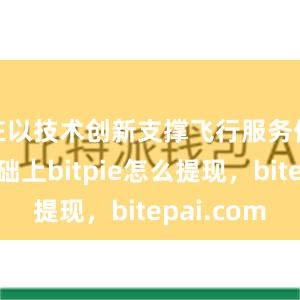 在以技术创新支撑飞行服务保障的基础上bitpie怎么提现，bitepai.com