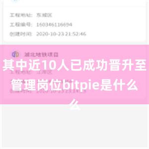 其中近10人已成功晋升至管理岗位bitpie是什么