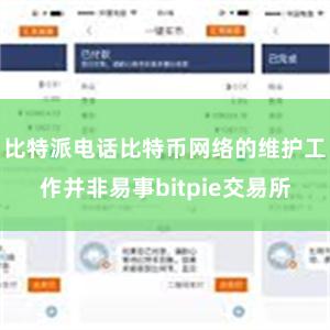 比特派电话比特币网络的维护工作并非易事bitpie交易所