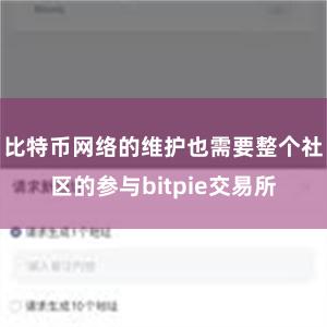 比特币网络的维护也需要整个社区的参与bitpie交易所